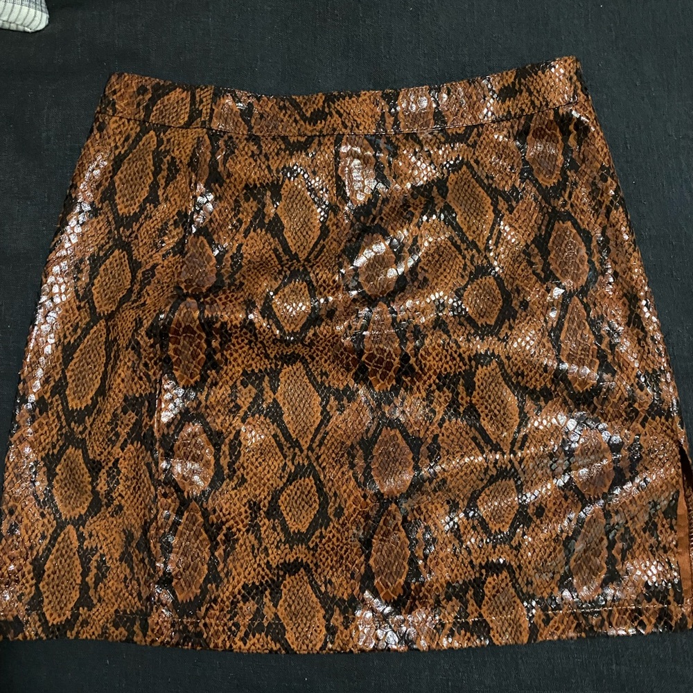 Snake print skirt